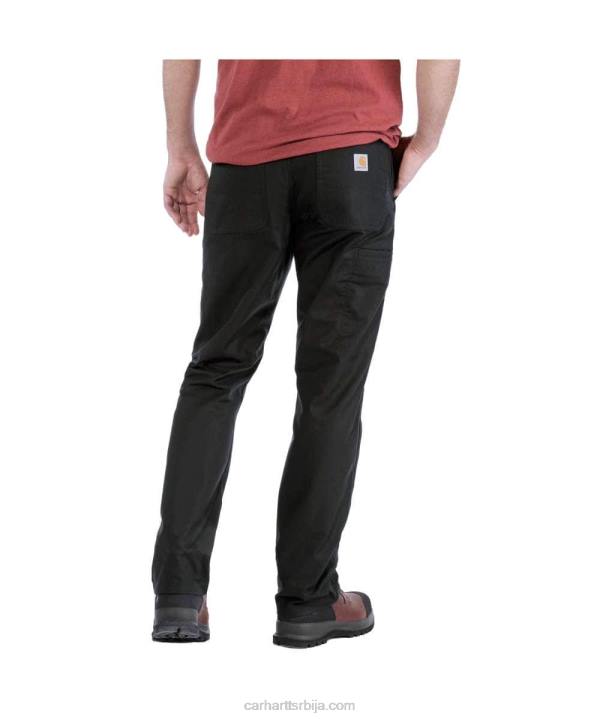 4042L56 Carhartt црн робусне професионалне серије робусне савитљиве радне панталоне опуштеног кроја мушкарци
