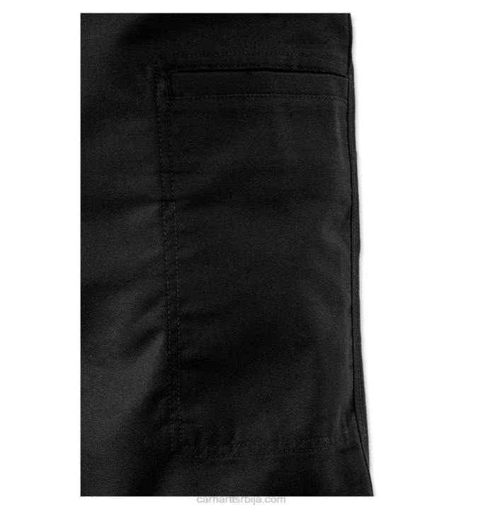 4042L56 Carhartt црн робусне професионалне серије робусне савитљиве радне панталоне опуштеног кроја мушкарци