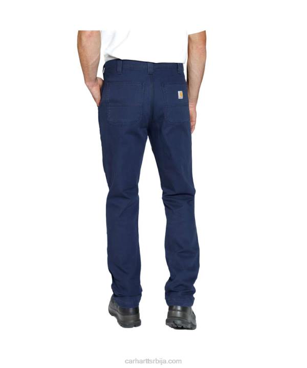 4042L61 Carhartt црн робусне, флек платнене радне панталоне са 5 џепова сужене равног кроја мушкарци
