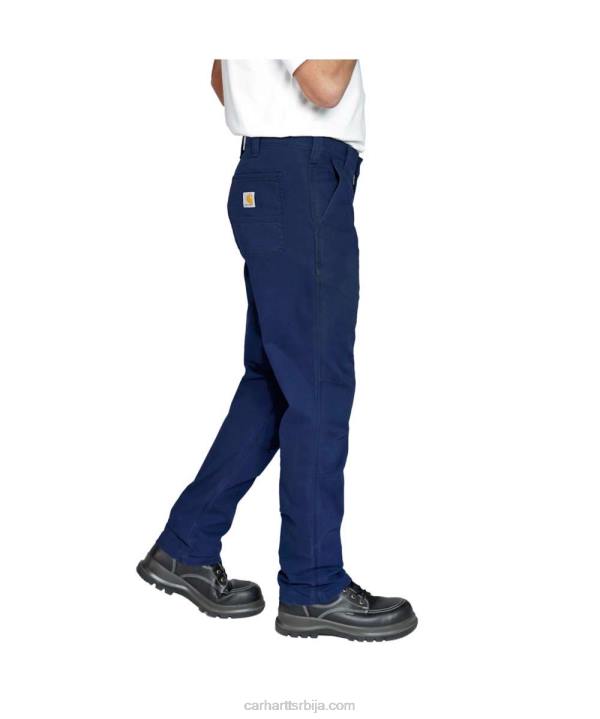 4042L61 Carhartt црн робусне, флек платнене радне панталоне са 5 џепова сужене равног кроја мушкарци