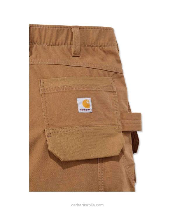 4042L62 Carhartt црн челичне робусне флек радне панталоне са двоструким предњим деловима са више џепова мушкарци