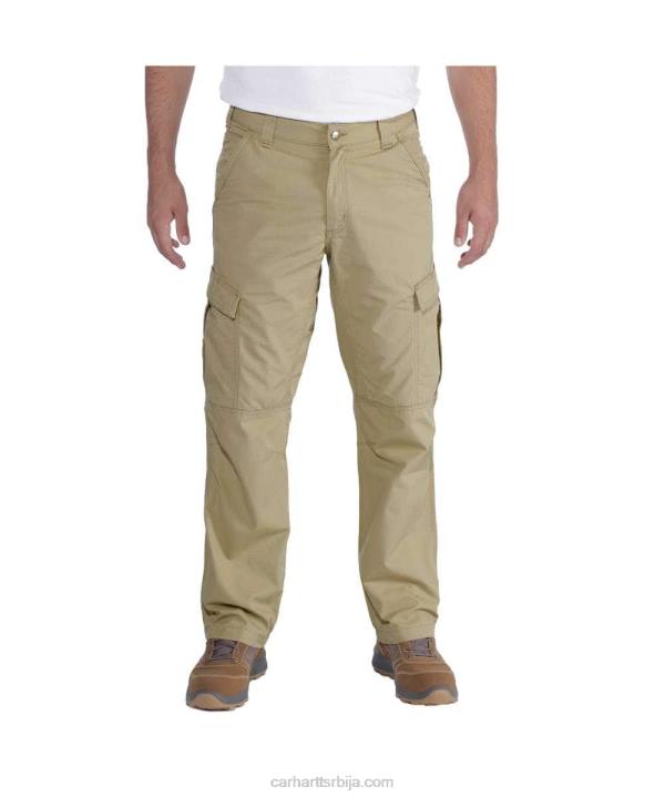 4042L66 Carhartt тамни каки сила опуштеног кроја рипстоп карго радне панталоне мушкарци