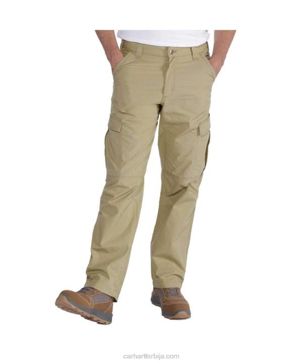 4042L66 Carhartt тамни каки сила опуштеног кроја рипстоп карго радне панталоне мушкарци