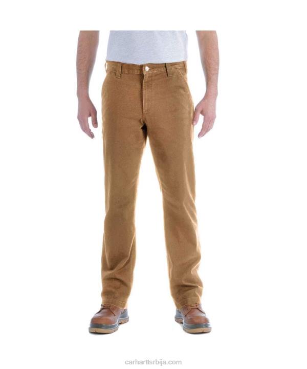 4042L67 Carhartt црн робусне флексибилне радне панталоне са равним кројем сужене ноге мушкарци