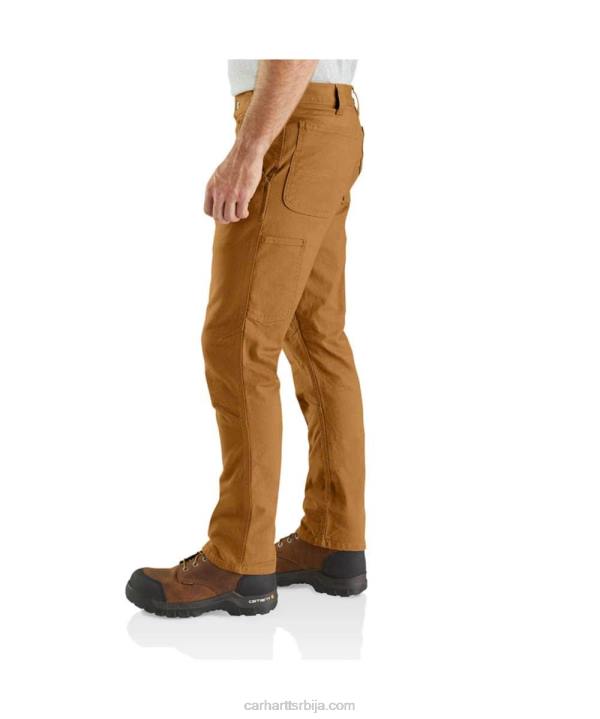 4042L67 Carhartt црн робусне флексибилне радне панталоне са равним кројем сужене ноге мушкарци