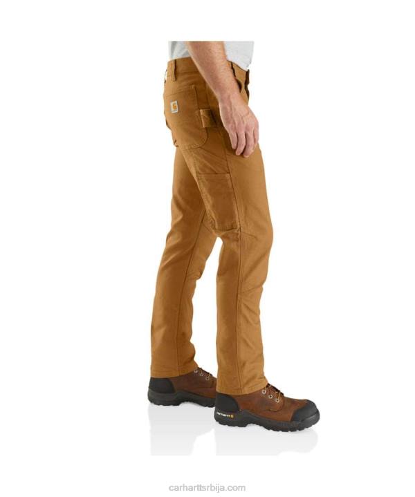 4042L67 Carhartt црн робусне флексибилне радне панталоне са равним кројем сужене ноге мушкарци