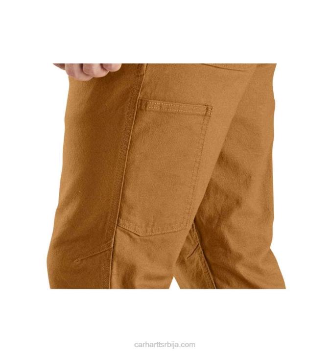 4042L67 Carhartt црн робусне флексибилне радне панталоне са равним кројем сужене ноге мушкарци