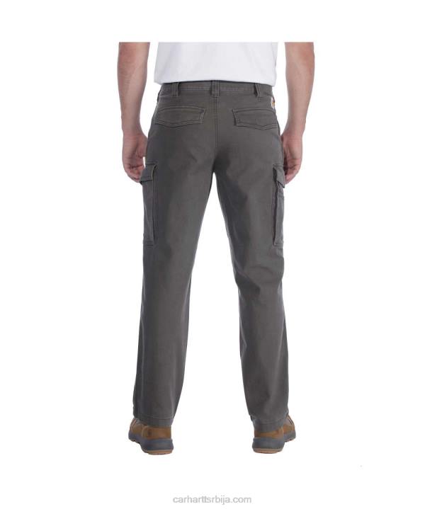 4042L69 Carhartt тамни каки робусне флексибилне платнене радне панталоне опуштеног кроја мушкарци