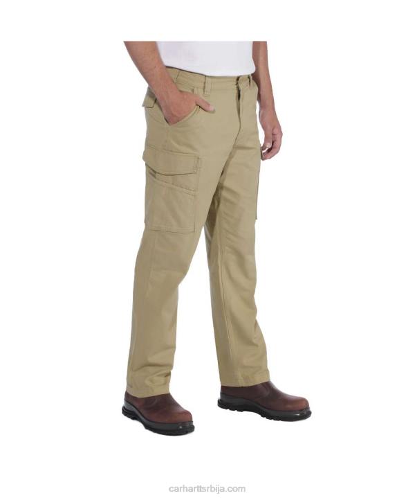 4042L69 Carhartt тамни каки робусне флексибилне платнене радне панталоне опуштеног кроја мушкарци
