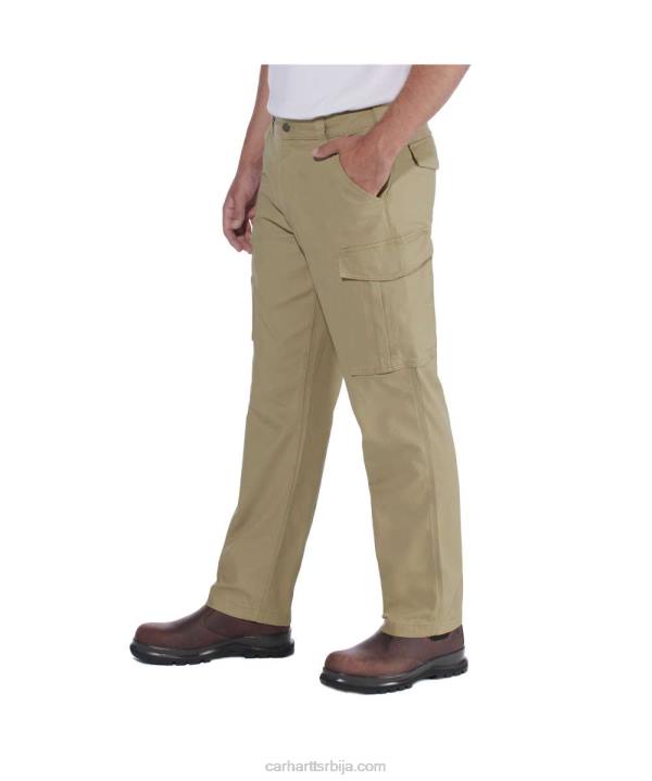 4042L69 Carhartt тамни каки робусне флексибилне платнене радне панталоне опуштеног кроја мушкарци