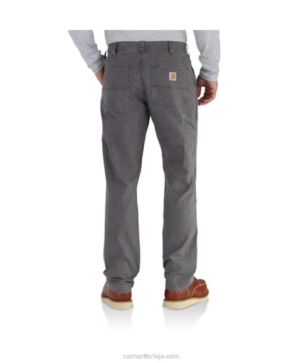 4042L70 Carhartt тамни каки робусне савитљиве радне панталоне опуштеног кроја мушкарци
