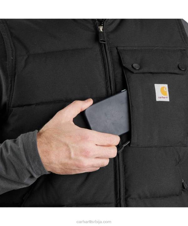4042L103 Carhartt црн Цархартт монтана изоловани прслук слободног кроја мушкарци