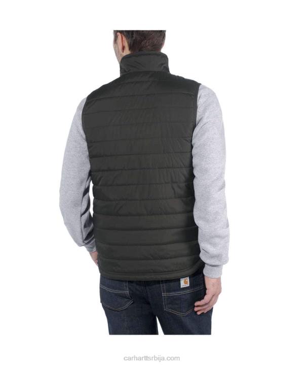 4042L104 Carhartt црн Заштитник од кише, опуштени лагани изоловани прслук мушкарци